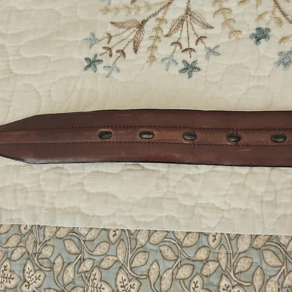 Genuine Leather Vintage Men's Brown Belt Size 36 - Picture 6 of 13
